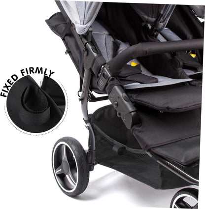 Baby Stroller Storage Basket Organizer under Stroller Bottom Bag Lightweight Portable Large Capacity for Baby Essentials