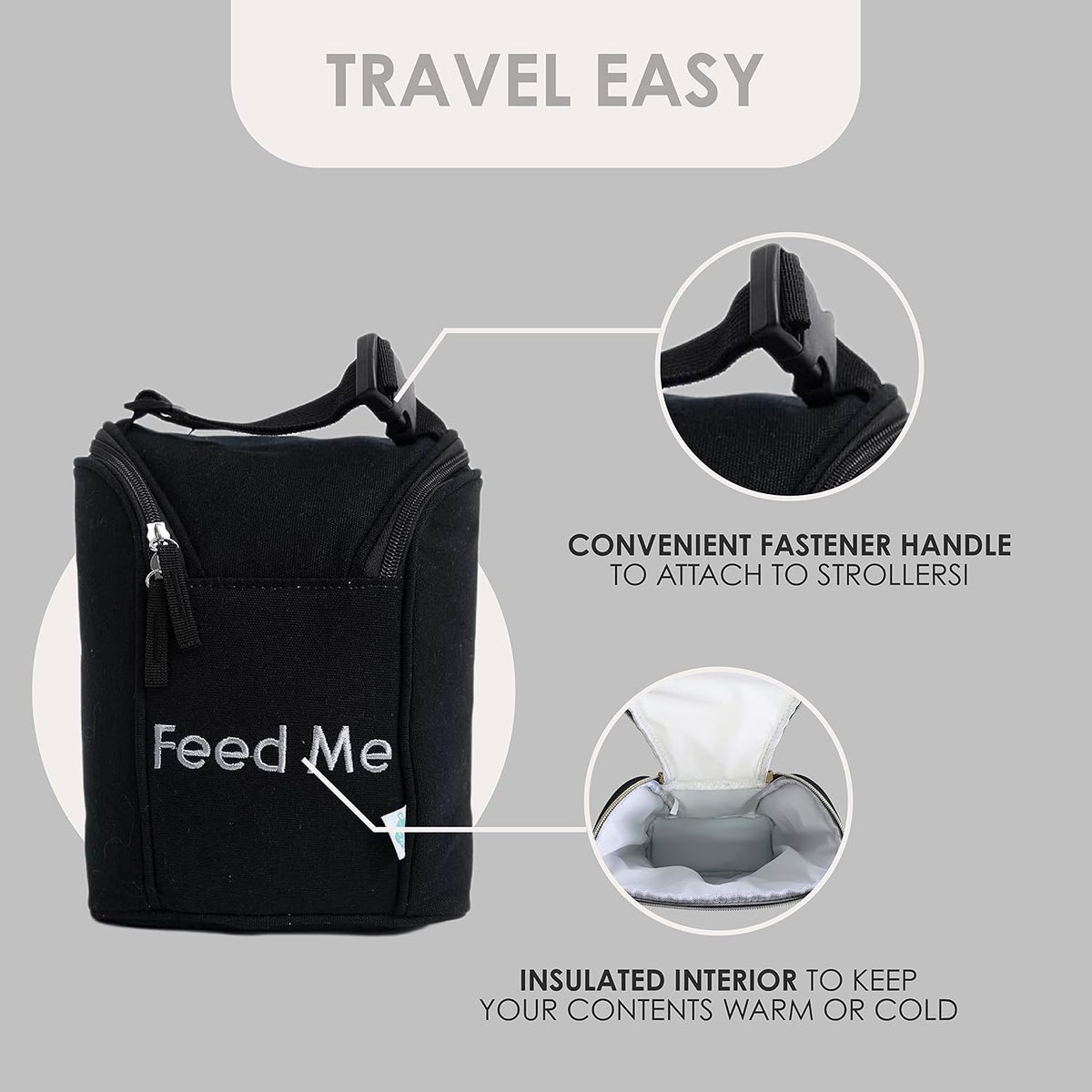 Diaper, Bottle, and Supplies - Organizer Pouches - Change, Feed, and Dress Me (4 Pack Laguna) | Organizing Packing Tote Cubes for Baby Items | Good for Travel and Keeping Organized