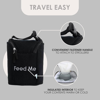 Diaper, Bottle, and Supplies - Organizer Pouches - Change, Feed, and Dress Me (4 Pack Laguna) | Organizing Packing Tote Cubes for Baby Items | Good for Travel and Keeping Organized