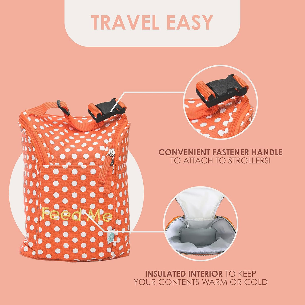 Diaper, Bottle, and Supplies - Organizer Pouches - Change, Feed, and Dress Me (4 Pack Laguna) | Organizing Packing Tote Cubes for Baby Items | Good for Travel and Keeping Organized