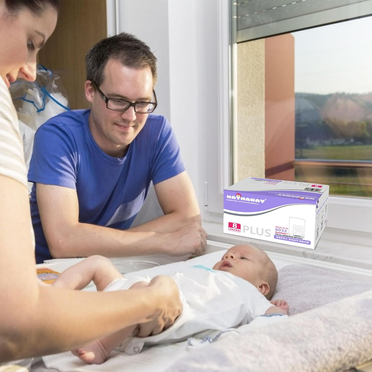 Refills Compatible with Plus Diaper Pail Refills 8 Pack Diaper Pail Liners with Lavender Scent