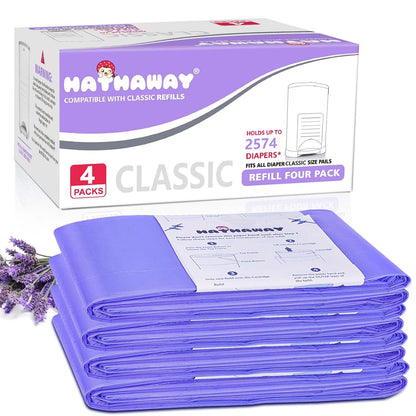 Refills Compatible with Plus Diaper Pail Refills 8 Pack Diaper Pail Liners with Lavender Scent