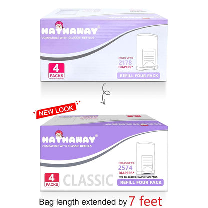 Refills Compatible with Plus Diaper Pail Refills 8 Pack Diaper Pail Liners with Lavender Scent