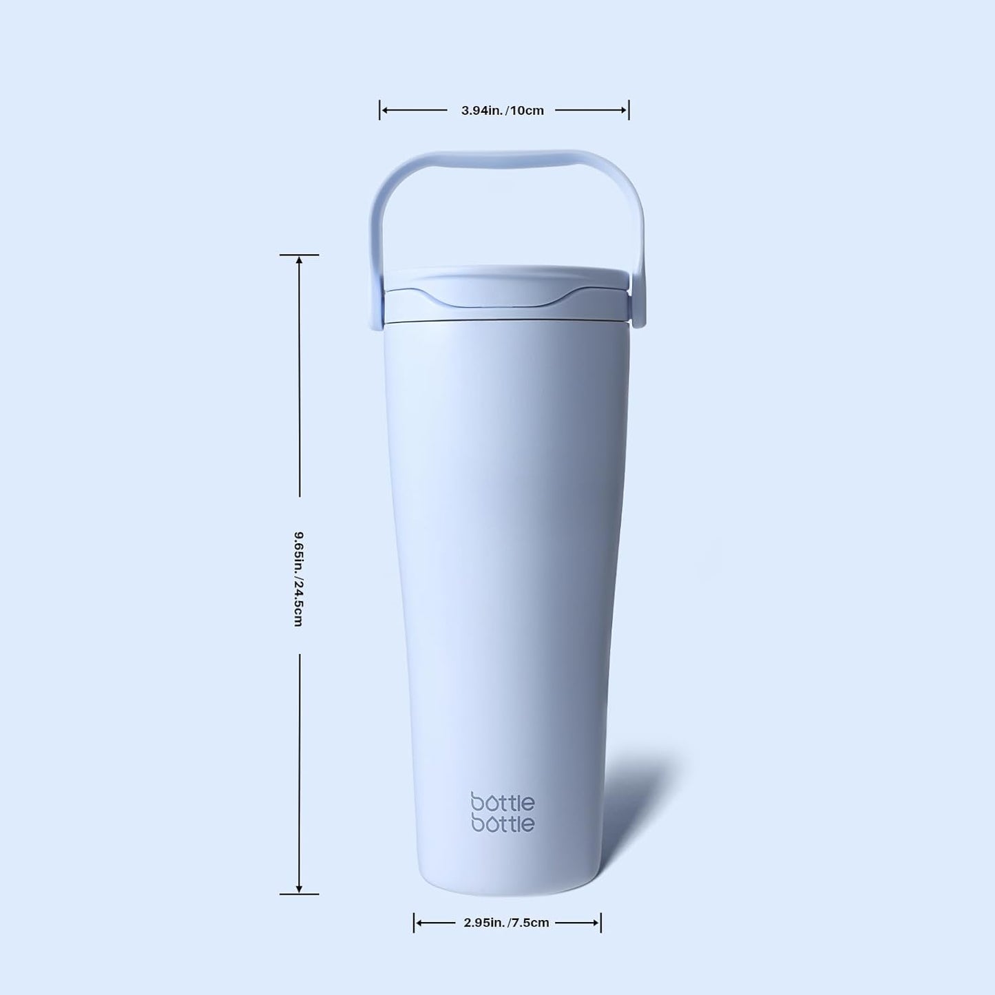 BOTTLE BOTTLE Insulated Tumbler with Handle and Straw Lid 30oz(Gray) | Stainless Steel Leak-Proof Water Bottle,for Hot & Cold Drinks,Add Ice Without Unscrewing,BPA-Free,for Travel,Sports,Office