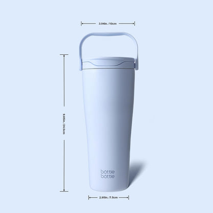 BOTTLE BOTTLE Insulated Tumbler with Handle and Straw Lid 30oz(Gray) | Stainless Steel Leak-Proof Water Bottle,for Hot & Cold Drinks,Add Ice Without Unscrewing,BPA-Free,for Travel,Sports,Office