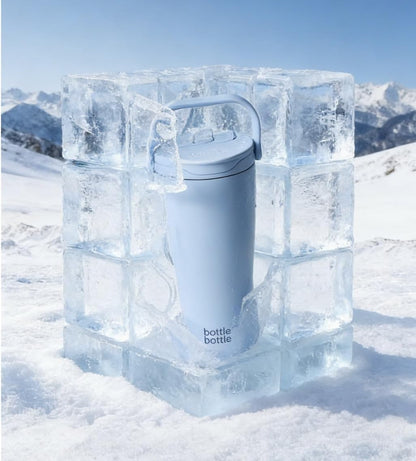 BOTTLE BOTTLE Insulated Tumbler with Handle and Straw Lid 30oz(Gray) | Stainless Steel Leak-Proof Water Bottle,for Hot & Cold Drinks,Add Ice Without Unscrewing,BPA-Free,for Travel,Sports,Office