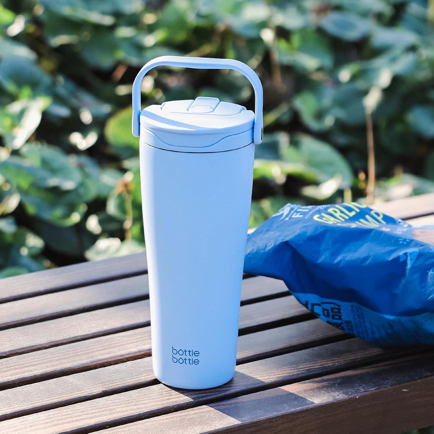BOTTLE BOTTLE Insulated Tumbler with Handle and Straw Lid 30oz(Gray) | Stainless Steel Leak-Proof Water Bottle,for Hot & Cold Drinks,Add Ice Without Unscrewing,BPA-Free,for Travel,Sports,Office