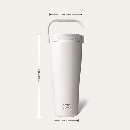 BOTTLE BOTTLE Insulated Tumbler with Handle and Straw Lid 30oz(Gray) | Stainless Steel Leak-Proof Water Bottle,for Hot & Cold Drinks,Add Ice Without Unscrewing,BPA-Free,for Travel,Sports,Office