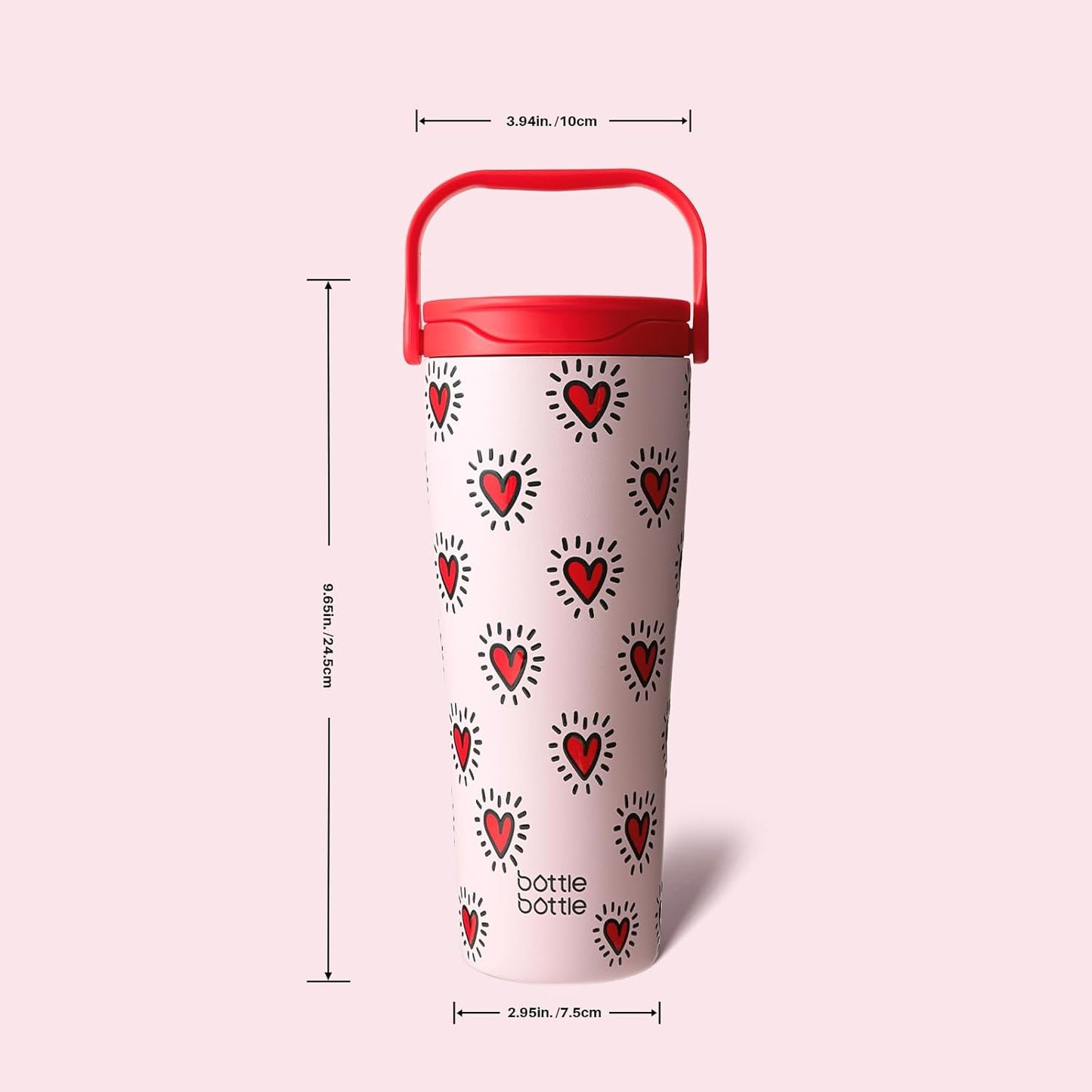 BOTTLE BOTTLE Insulated Tumbler with Handle and Straw Lid 30oz(Gray) | Stainless Steel Leak-Proof Water Bottle,for Hot & Cold Drinks,Add Ice Without Unscrewing,BPA-Free,for Travel,Sports,Office