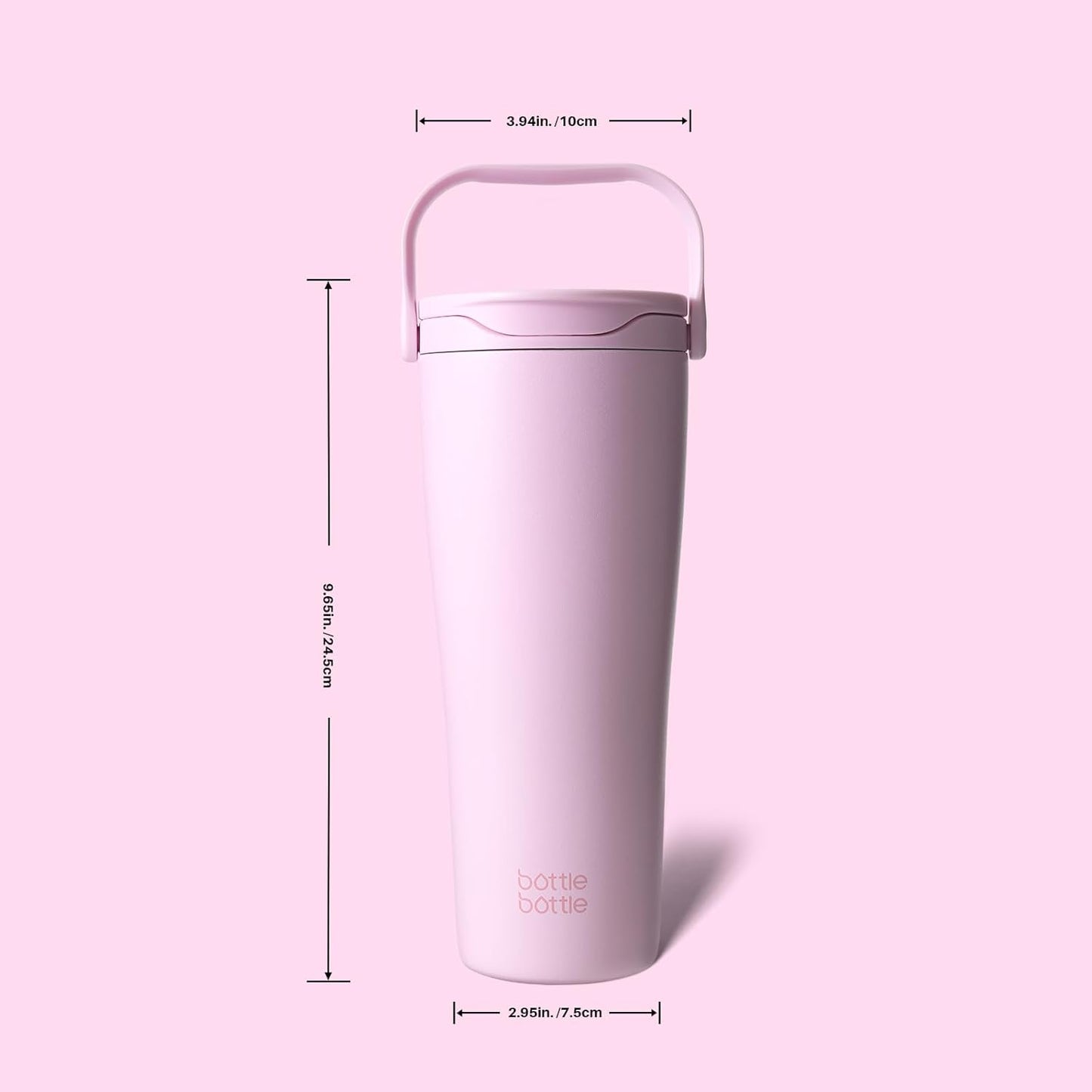 BOTTLE BOTTLE Insulated Tumbler with Handle and Straw Lid 30oz(Gray) | Stainless Steel Leak-Proof Water Bottle,for Hot & Cold Drinks,Add Ice Without Unscrewing,BPA-Free,for Travel,Sports,Office