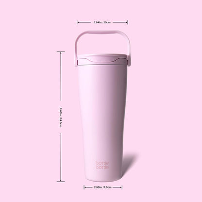 BOTTLE BOTTLE Insulated Tumbler with Handle and Straw Lid 30oz(Gray) | Stainless Steel Leak-Proof Water Bottle,for Hot & Cold Drinks,Add Ice Without Unscrewing,BPA-Free,for Travel,Sports,Office