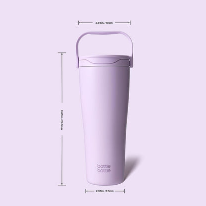 BOTTLE BOTTLE Insulated Tumbler with Handle and Straw Lid 30oz(Gray) | Stainless Steel Leak-Proof Water Bottle,for Hot & Cold Drinks,Add Ice Without Unscrewing,BPA-Free,for Travel,Sports,Office