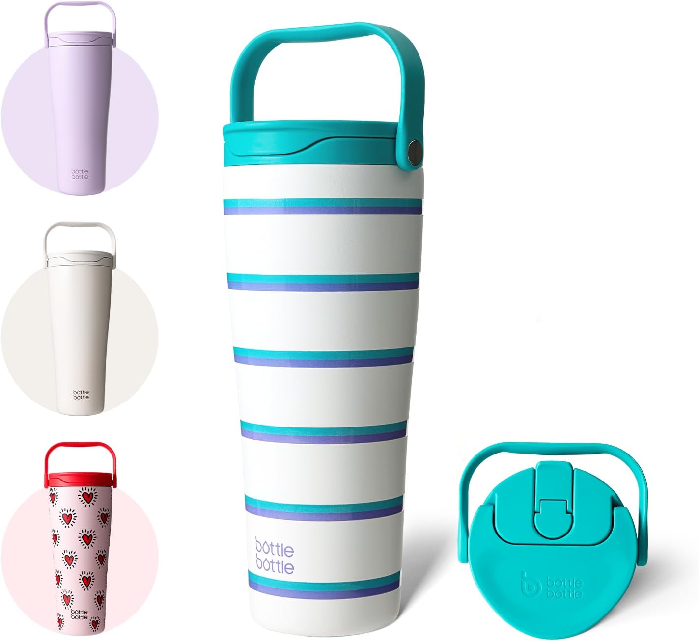 BOTTLE BOTTLE Insulated Tumbler with Handle and Straw Lid 30oz(Gray) | Stainless Steel Leak-Proof Water Bottle,for Hot & Cold Drinks,Add Ice Without Unscrewing,BPA-Free,for Travel,Sports,Office