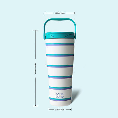 BOTTLE BOTTLE Insulated Tumbler with Handle and Straw Lid 30oz(Gray) | Stainless Steel Leak-Proof Water Bottle,for Hot & Cold Drinks,Add Ice Without Unscrewing,BPA-Free,for Travel,Sports,Office
