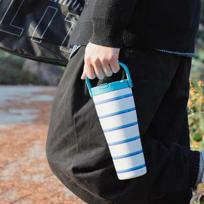 BOTTLE BOTTLE Insulated Tumbler with Handle and Straw Lid 30oz(Gray) | Stainless Steel Leak-Proof Water Bottle,for Hot & Cold Drinks,Add Ice Without Unscrewing,BPA-Free,for Travel,Sports,Office