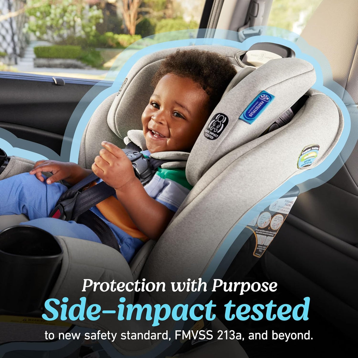 Extend2Fit 3-in-1 Convertible Car Seat, 3 Modes – Rear Facing, Forward Facing Baby Car Seat and Highback Booster Seat, Adjustable Extension Panel for Extra Legroom, Ashten