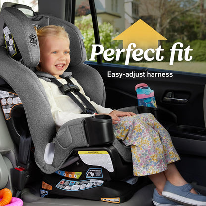 Extend2Fit 3-in-1 Convertible Car Seat, 3 Modes – Rear Facing, Forward Facing Baby Car Seat and Highback Booster Seat, Adjustable Extension Panel for Extra Legroom, Ashten