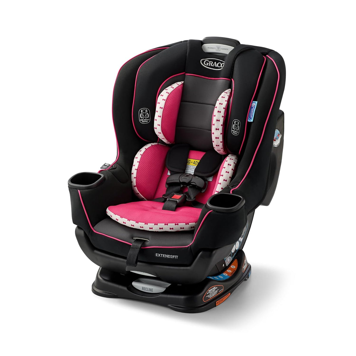 Extend2Fit 3-in-1 Convertible Car Seat, 3 Modes – Rear Facing, Forward Facing Baby Car Seat and Highback Booster Seat, Adjustable Extension Panel for Extra Legroom, Ashten