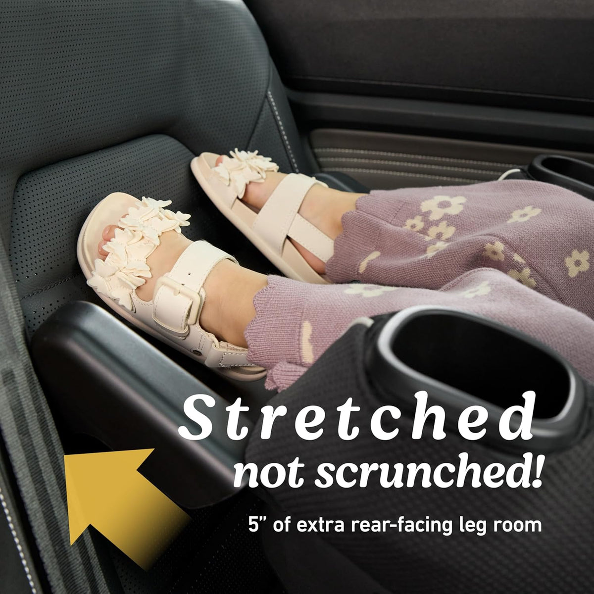 Extend2Fit 3-in-1 Convertible Car Seat, 3 Modes – Rear Facing, Forward Facing Baby Car Seat and Highback Booster Seat, Adjustable Extension Panel for Extra Legroom, Ashten