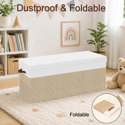 150L Extra Large Toy Storage Box with Lid for Boys Girls Nursery Playroom