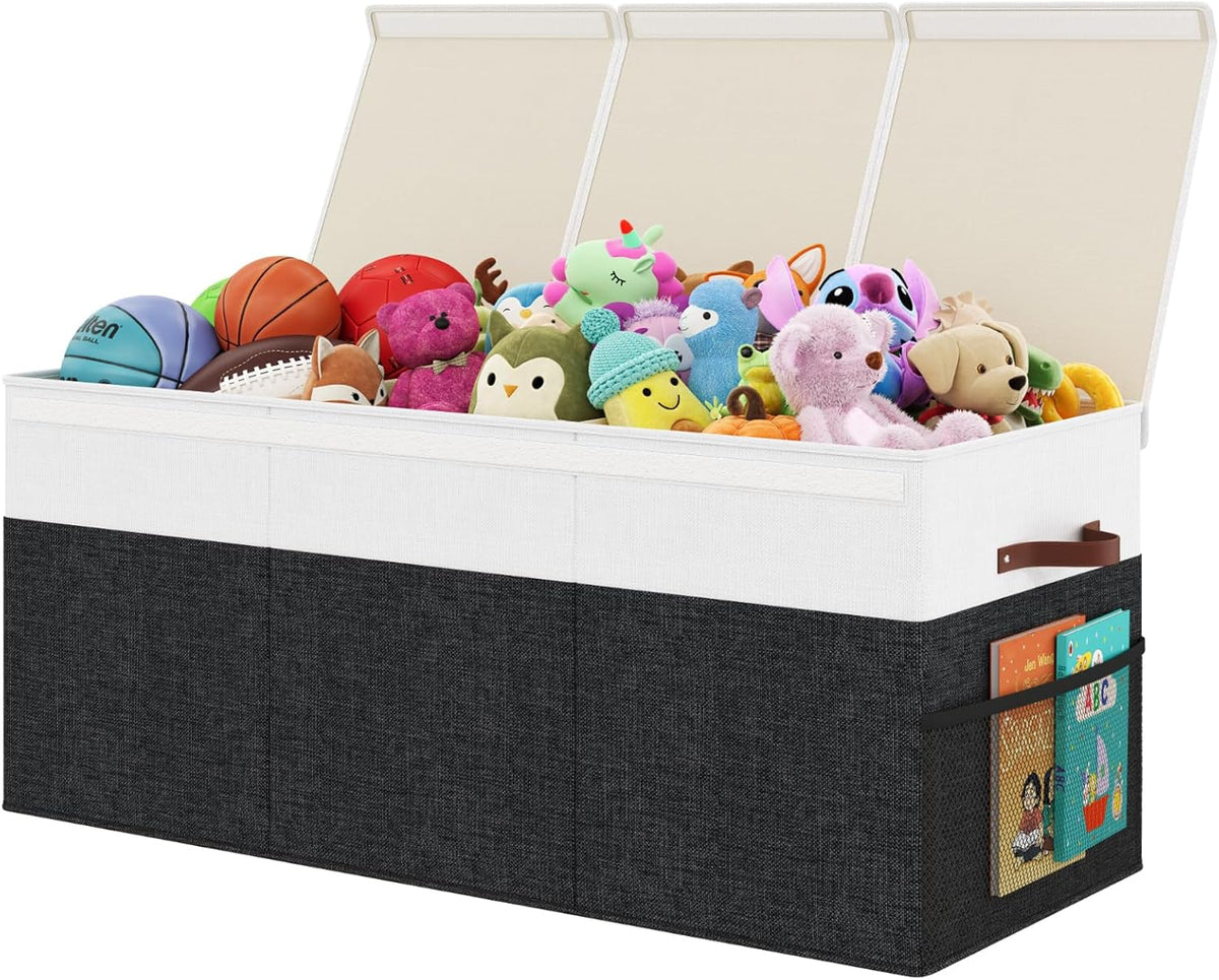 150L Extra Large Toy Storage Box with Lid for Boys Girls Nursery Playroom