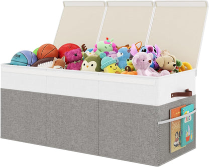150L Extra Large Toy Storage Box with Lid for Boys Girls Nursery Playroom