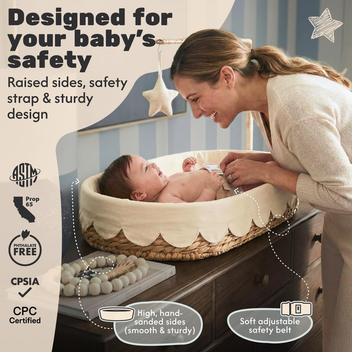 All-in-One Baby Changing Basket