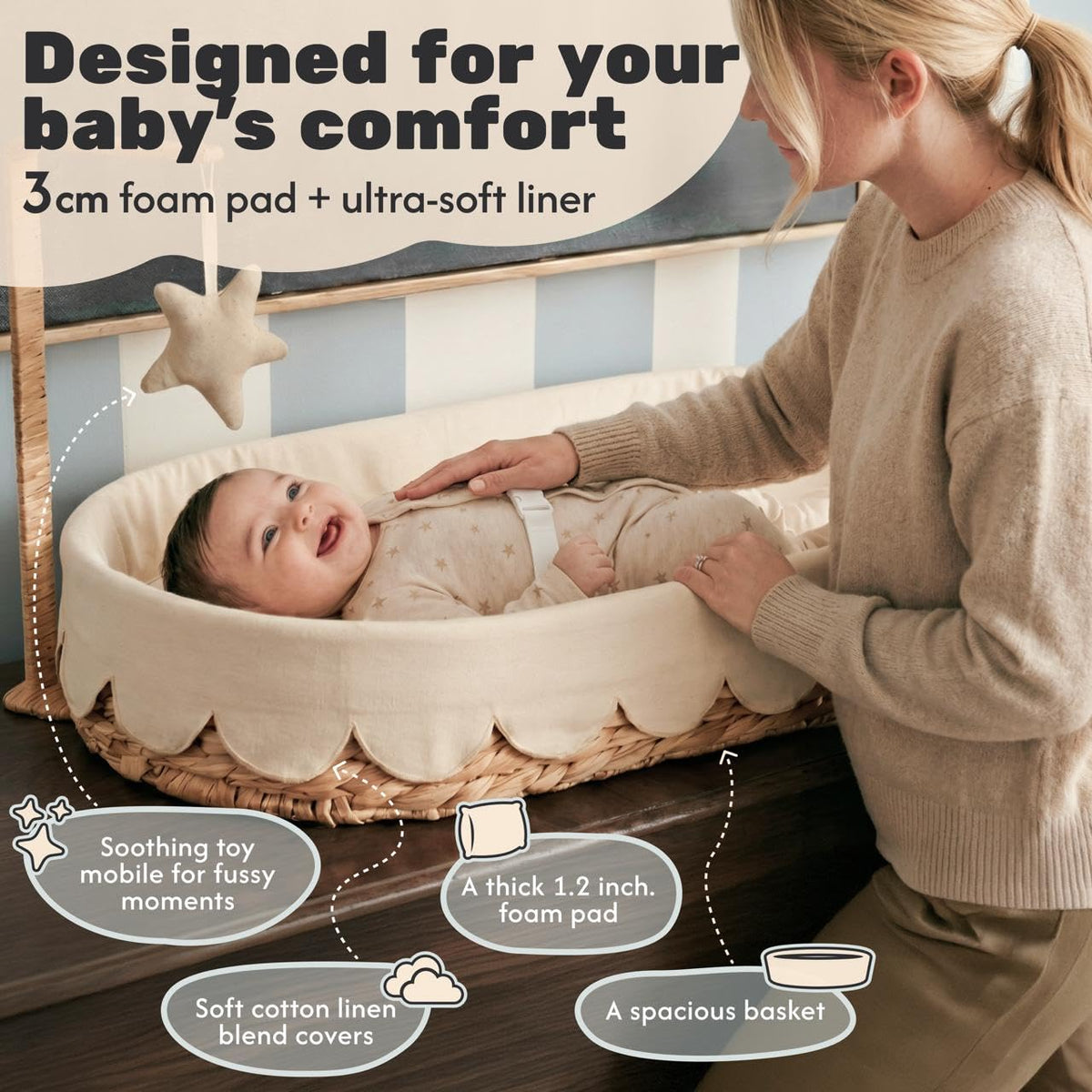 All-in-One Baby Changing Basket