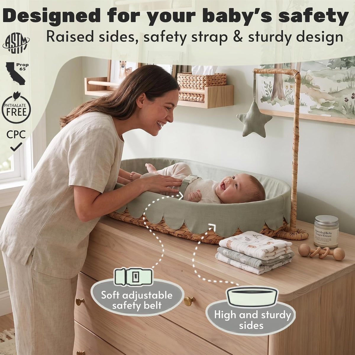 All-in-One Baby Changing Basket