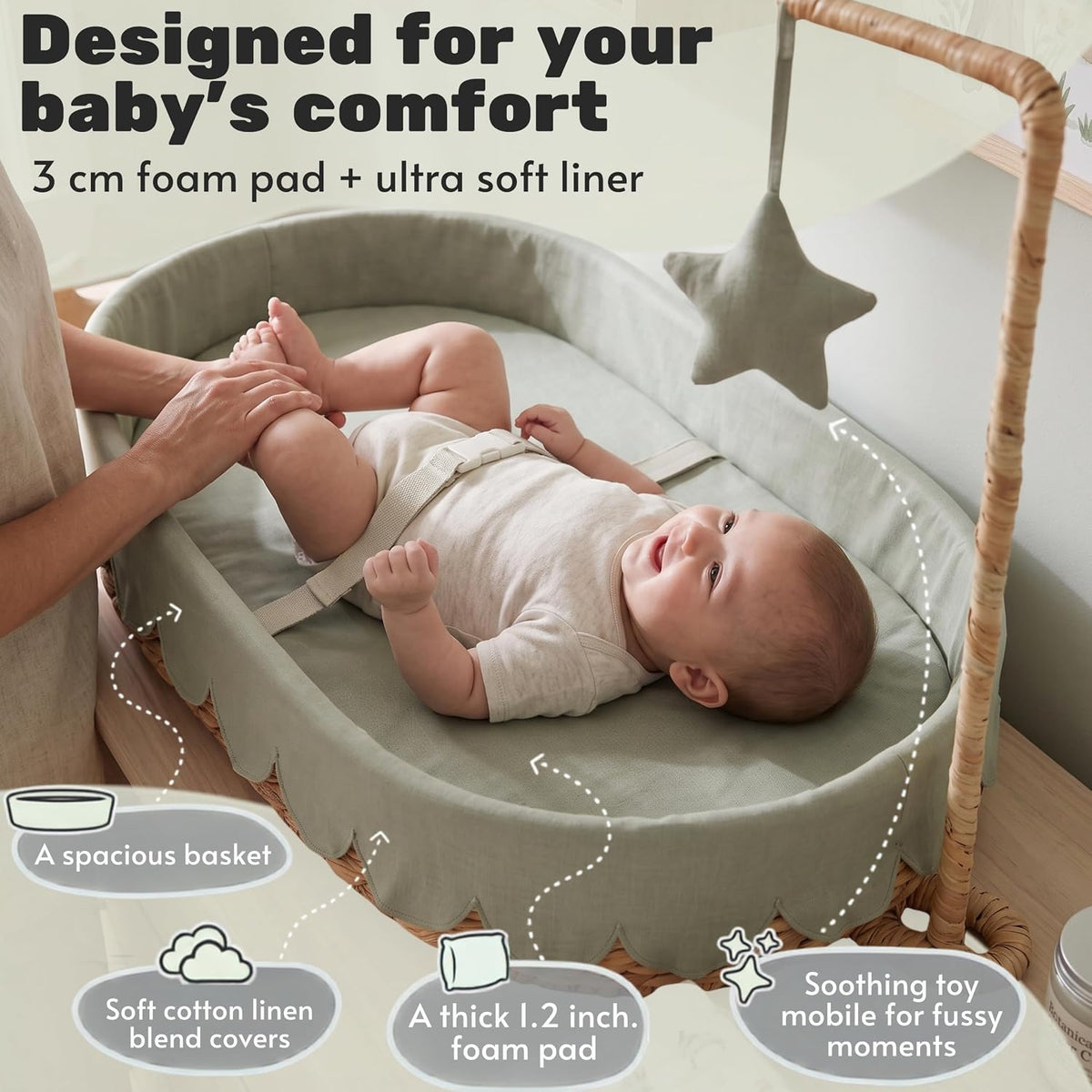 All-in-One Baby Changing Basket