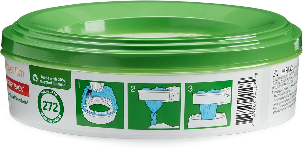 Nursery Fresh® Refill Rings for Diaper Genie® and ® Diaper Pails, Holds up to 1,088 Newborn Diapers, 4 Pack