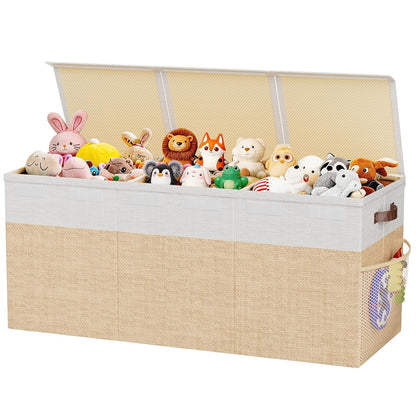 Extra Large Toy Box, Collapsible toy Storage, Kids Organizer, Gray