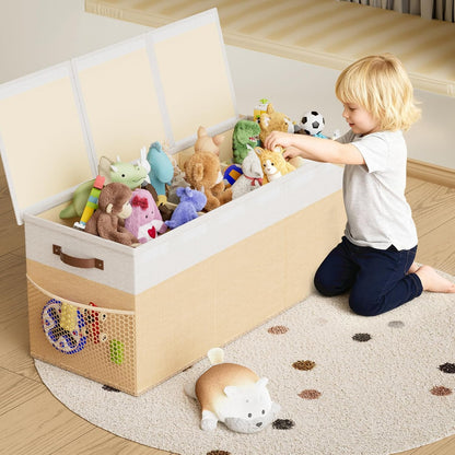 Extra Large Toy Box, Collapsible toy Storage, Kids Organizer, Gray