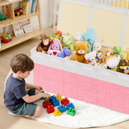 Extra Large Toy Box, Collapsible toy Storage, Kids Organizer, Gray