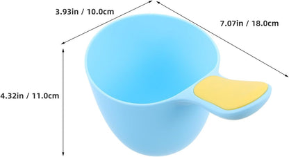 Mug Bath Cup Rinser 3pcs with Ergonomic Nonslip Handle for Comfortable Touch, Pp Material Designed for Newborns, for Bathing and Hair Washing