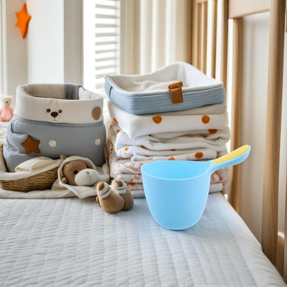 Mug Bath Cup Rinser 3pcs with Ergonomic Nonslip Handle for Comfortable Touch, Pp Material Designed for Newborns, for Bathing and Hair Washing