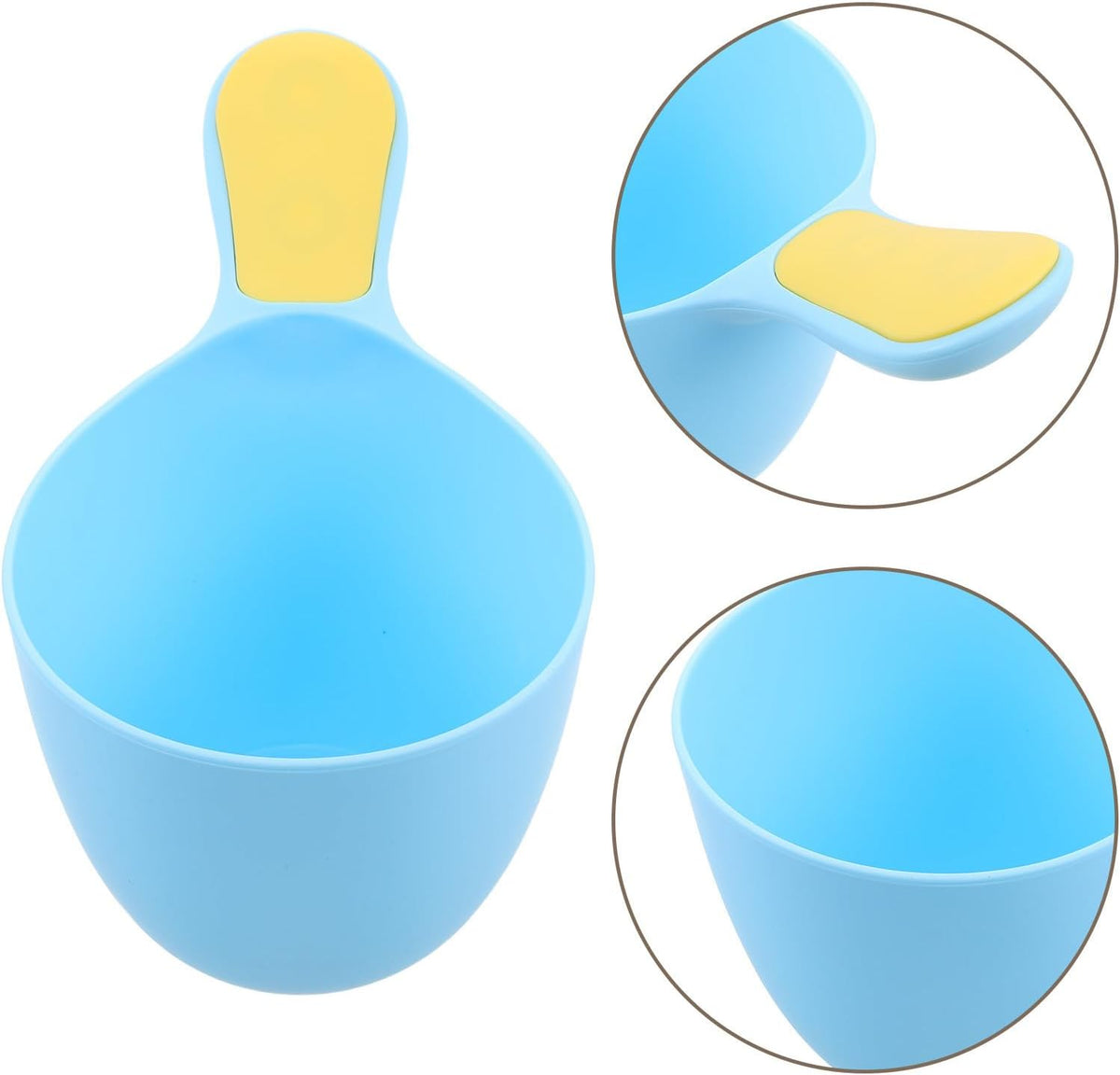 Mug Bath Cup Rinser 3pcs with Ergonomic Nonslip Handle for Comfortable Touch, Pp Material Designed for Newborns, for Bathing and Hair Washing