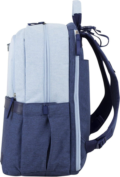 Baby Portable Diaper Changing Pad Diaper Changer Travel Bag, Changing Mat, Baby Changing Station, Infant Gift, Light Blue Chambray