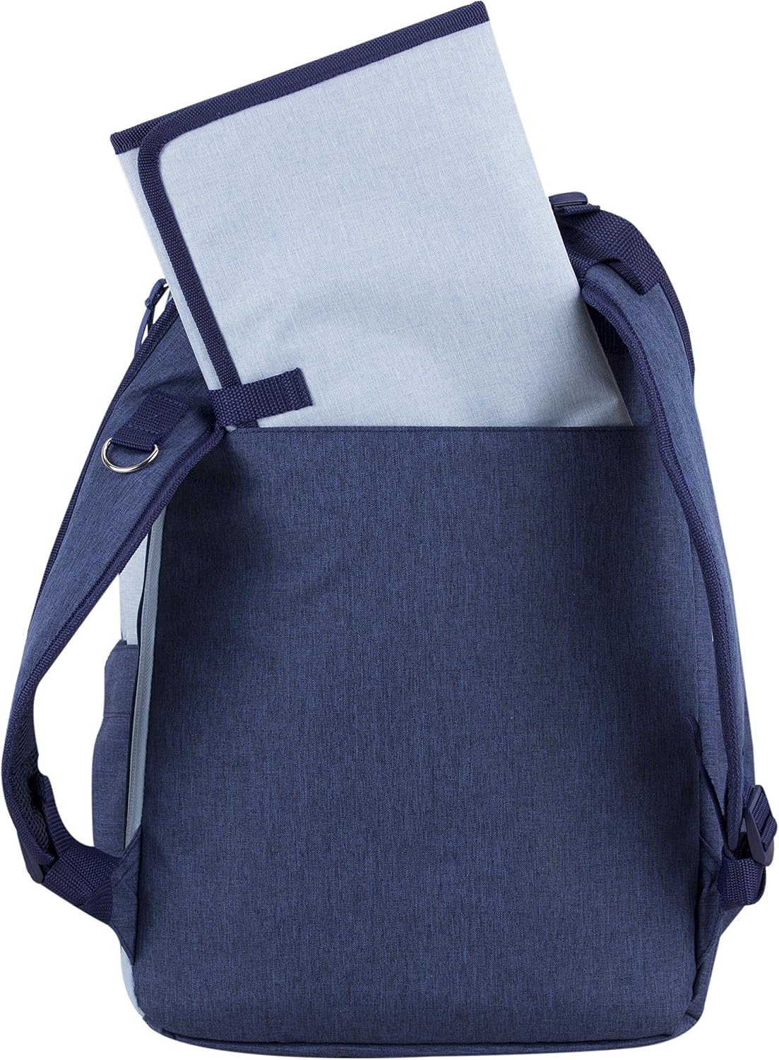 Baby Portable Diaper Changing Pad Diaper Changer Travel Bag, Changing Mat, Baby Changing Station, Infant Gift, Light Blue Chambray