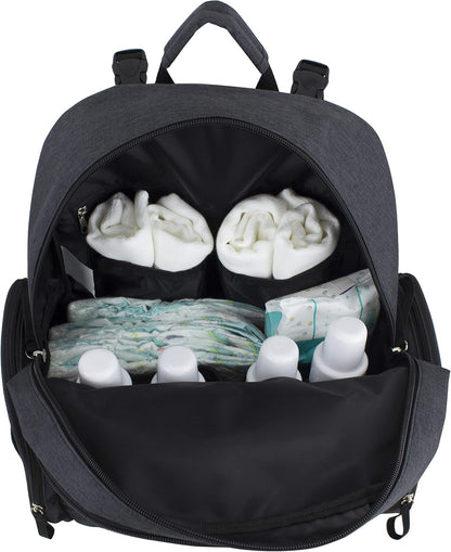 Baby Portable Diaper Changing Pad Diaper Changer Travel Bag, Changing Mat, Baby Changing Station, Infant Gift, Light Blue Chambray