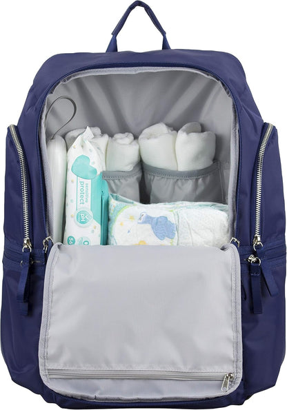 Baby Portable Diaper Changing Pad Diaper Changer Travel Bag, Changing Mat, Baby Changing Station, Infant Gift, Light Blue Chambray