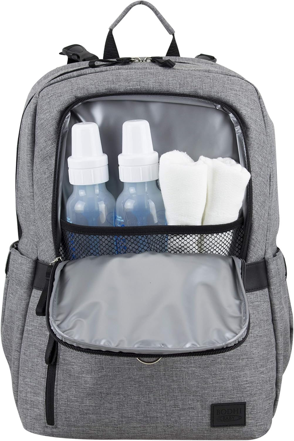 Baby Portable Diaper Changing Pad Diaper Changer Travel Bag, Changing Mat, Baby Changing Station, Infant Gift, Light Blue Chambray