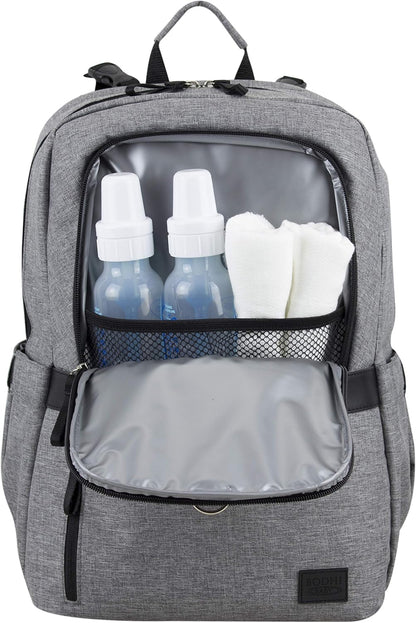 Baby Portable Diaper Changing Pad Diaper Changer Travel Bag, Changing Mat, Baby Changing Station, Infant Gift, Light Blue Chambray