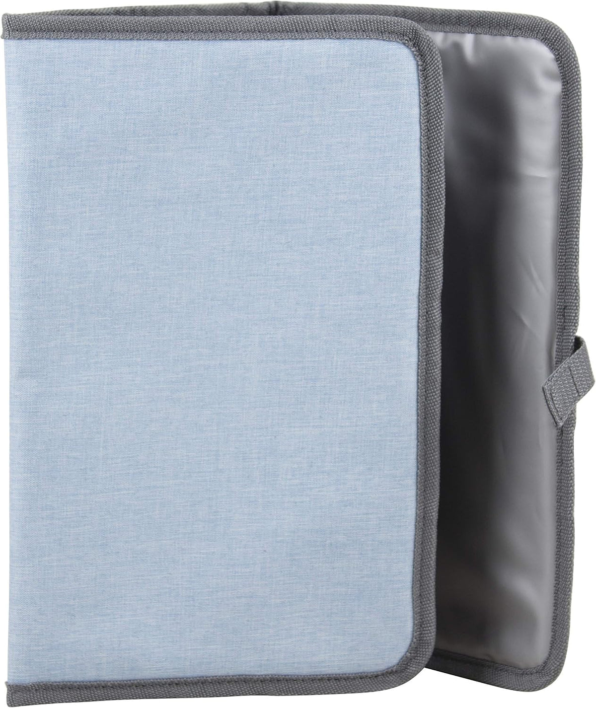 Baby Portable Diaper Changing Pad Diaper Changer Travel Bag, Changing Mat, Baby Changing Station, Infant Gift, Light Blue Chambray