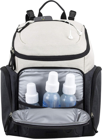 Baby Portable Diaper Changing Pad Diaper Changer Travel Bag, Changing Mat, Baby Changing Station, Infant Gift, Light Blue Chambray