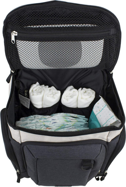 Baby Portable Diaper Changing Pad Diaper Changer Travel Bag, Changing Mat, Baby Changing Station, Infant Gift, Light Blue Chambray