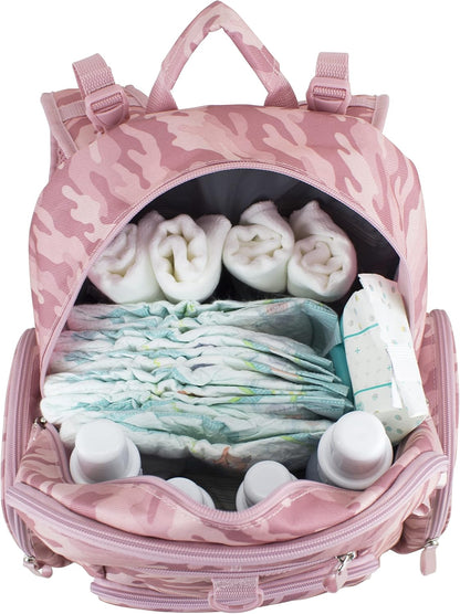 Baby Portable Diaper Changing Pad Diaper Changer Travel Bag, Changing Mat, Baby Changing Station, Infant Gift, Light Blue Chambray