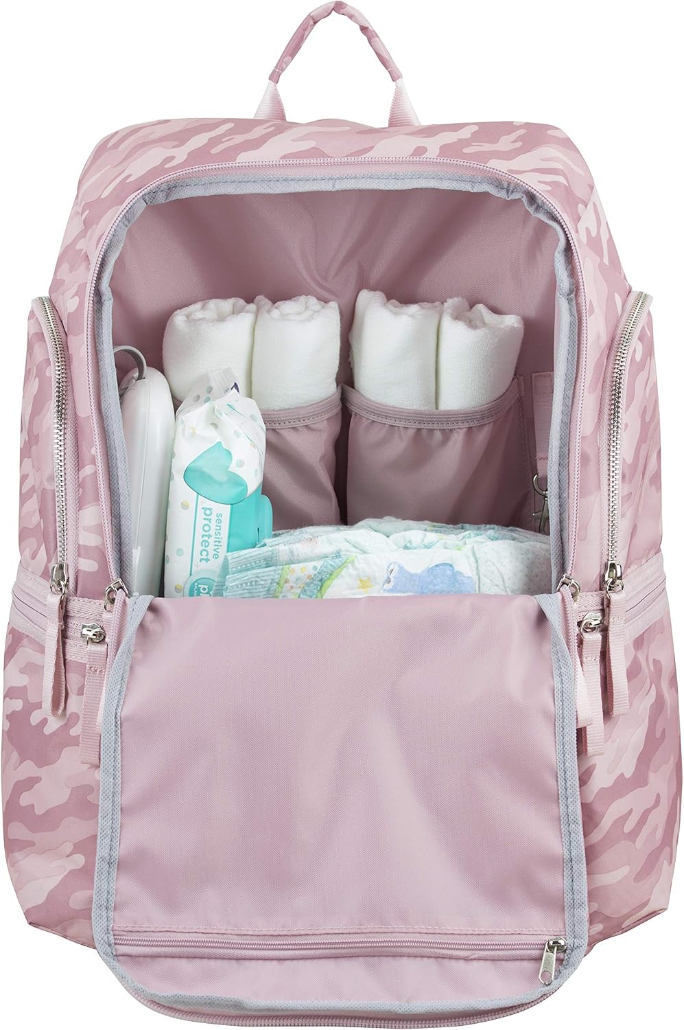 Baby Portable Diaper Changing Pad Diaper Changer Travel Bag, Changing Mat, Baby Changing Station, Infant Gift, Light Blue Chambray