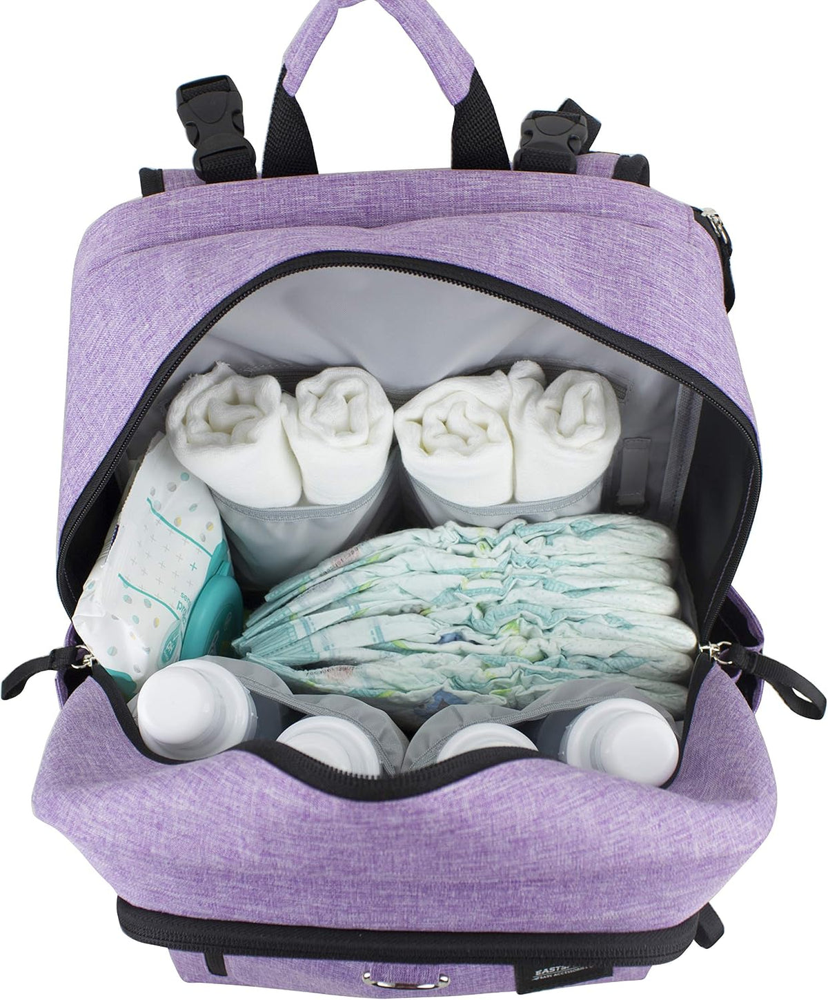 Baby Portable Diaper Changing Pad Diaper Changer Travel Bag, Changing Mat, Baby Changing Station, Infant Gift, Light Blue Chambray