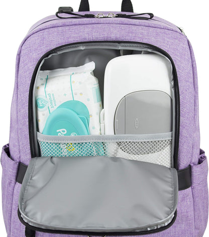 Baby Portable Diaper Changing Pad Diaper Changer Travel Bag, Changing Mat, Baby Changing Station, Infant Gift, Light Blue Chambray